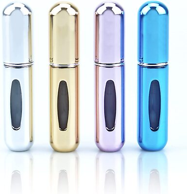 Molain Refillable Perfume Atomizer Bottle 4 Pcs 5ml Portable Mini Pocket Sprayer $10.18