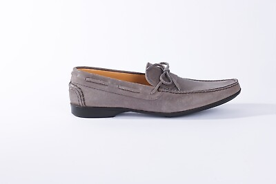 Hermes Men#x27;s Amico Style Calf Skin Leather Loafer Shoe Poivre Dark Grey $450.00