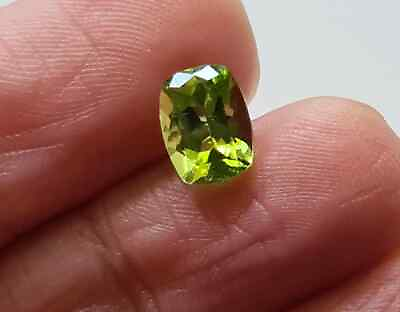 #ad 8x6mm Peridot Emerald Cut Stone Natural Peridot Rectangle Cut Stone1 Pc PPH24 $30.06