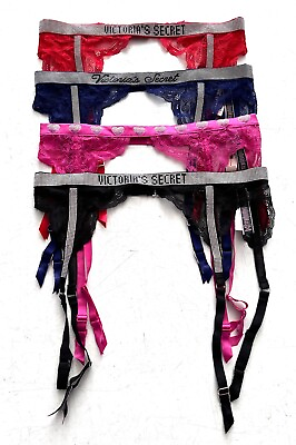 #ad Victorias Secret Nwt Lace Bling Shine Strap Garter Belt * Select Color amp; Size * $7.19