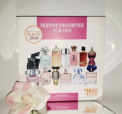 #ad Ulta Women#x27;s Festive Favorites 13pc Parfum Fragrance Sampler Gift Set for Her $69.99