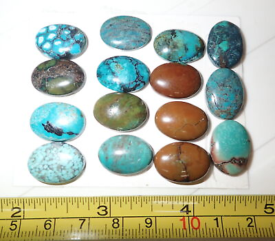 #ad Turquoise Stone Oval 18x13 mm Cabochon 133 Carat 15 pieces 26.6 gram $33.00
