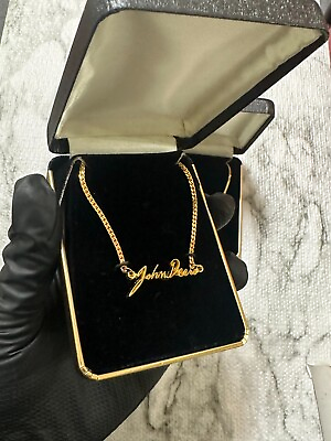 #ad Vintage Gold John Deere Necklace NEW $99.99