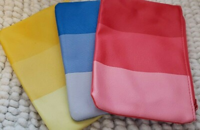 #ad 3x Glam Bags 3 colors Makeup Pouch Cosmetic Bags no contents $9.89