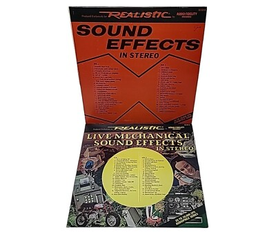 #ad Realistic Audiophile Series Sound Effects In Stereo Vinyl LP Lot of 2 EXCELLENT $23.99