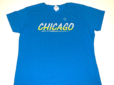 #ad Chicago Illinois Windy City Tourist Vacation T Shirt New Ladies Womens XXL 2X $8.99
