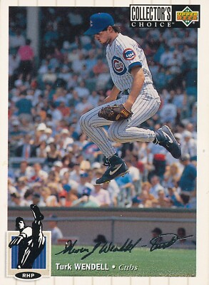 #ad Turk Wendell 1994 Upper Deck Collector#x27;s Choice Silver Signature #290 Cubs card $1.79