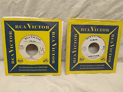 #ad The Limeliters John Gary 45 RPM PROMO RCA Victor record lot of 2 1966 $39.00