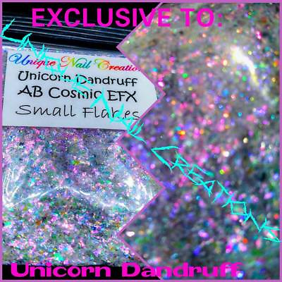 #ad AB Cosmic EFX Flakes UNICORN DANDRUFF Nail•Acrylic•Gel•Body Art•Face•Festival $3.37