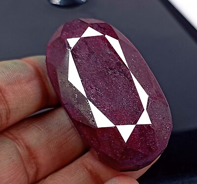 #ad #ad Mother’s Day Sale 370 Ct Certified Natural Red Ruby Oval Cut Loose Gemstone AKU $11.04