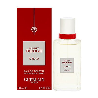 #ad Habit Rouge L#x27;eau by Guerlain for Men 1.6 oz EDT Spray Brand New $59.90
