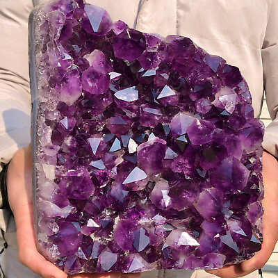 #ad 14.3LB Natural Amethyst geode quartz cluster crystal specimenHealing $633.00