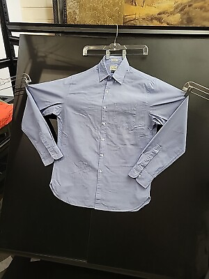 #ad J Crew Shirt Mens Medium Blue Long Sleeve Button Up Classic Cotton $14.00
