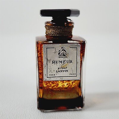 #ad #ad Vintage Rumeur Extrait Lanvin Glass Perfume Bottle Vanity Decor Paris France $34.95