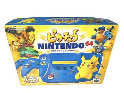 #ad Nintendo 64 Pokemon Pikachu Limited Console Blue amp; Yellow N64 Very RARE in Stock $799.99