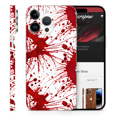 #ad Iphone Vinyl Skins Blood Splatter $14.99