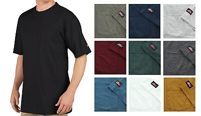 #ad Dickies Men#x27;s T Shirt Short Sleeve Long Length Lightweight Cool amp; Dry Pocket Tee $12.99