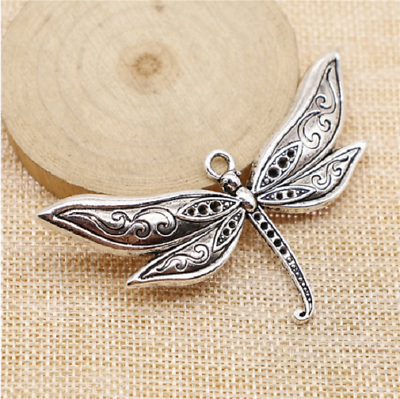 large DRAGONFLY WINGS Pendant 925 Sterling Silver 20quot; Necklace gold gift Women $19.97