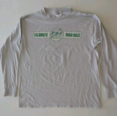 #ad Vintage Falmouth Road Race T Shirt Massachusetts Unisex Pilgrim L S Adult Sz XL $24.99