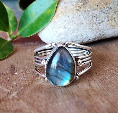 #ad Labradorite Ring 925 Sterling Silver Band Ring Handmade Statement Jewelry TR34 $11.87