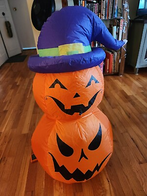 #ad Inflatable 3 feet tall pumpkin HALLOWEEN $22.99