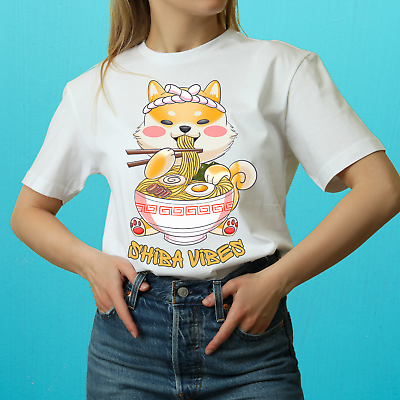 #ad Funny Shiba Inu Vibes Ramen T shirt Cute Shiba Inu Tee Kawaii Shiba Inu gifts $49.00
