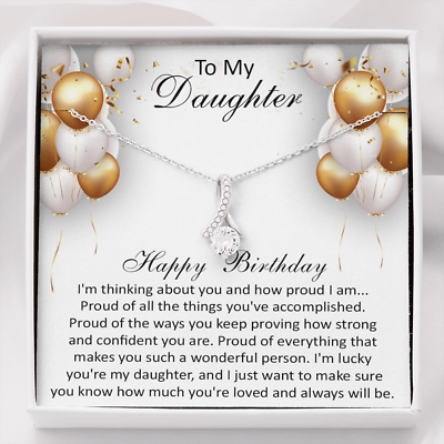 #ad To My Daughter Necklace Happy Birthday Gift Necklace Gift For Daughter $28.99