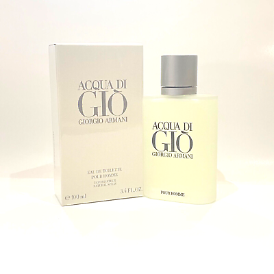 Acqua Di Gio by Giorgio Armani for Men EDT Spray 3.4 oz 100 ml New In Box $30.95