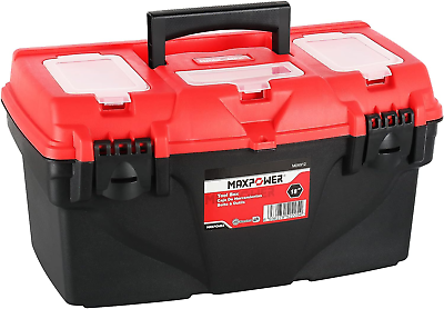 #ad Portable Tool Box with Removable Tray amp; Dual Lock Secured 17 Inches $54.99