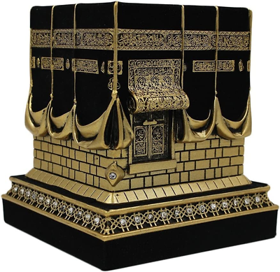 Home Table Decor Kaba Replica Model Showpiece Bookend Eid Gift Large Gold $110.97
