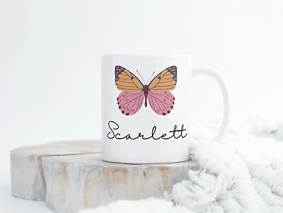 #ad Butterfly Coffee Mug Custom Butterflies Gift Butterfly Gifts for Women Unique $17.90