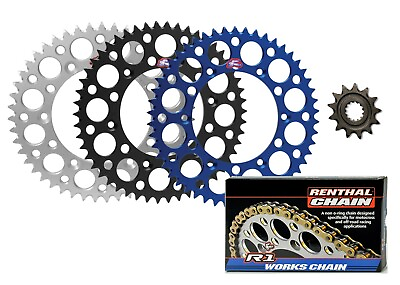 #ad Renthal front amp; Ultralight rear Sprocket amp; R1 MX Works chain for Yamaha YZ250F $230.72