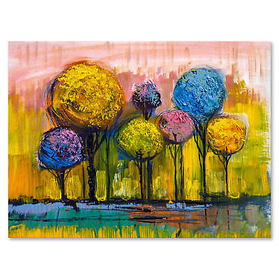 #ad Colourful Landscape Trees Impressionist IV Painting Canvas Art Print $25.62
