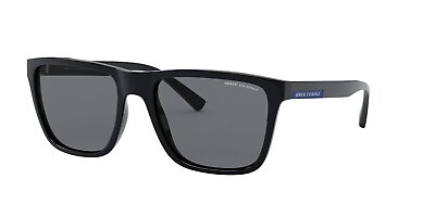 A X ARMANI EXCHANGE Men#x27;s AX4080S Square Sunglasses Black Grey Polarized 57 mm $54.99