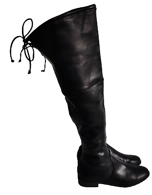 #ad UNISA Unadivan3 Thigh High Over The Knee Boots Faux Leather Womens Size 10 Black $39.99