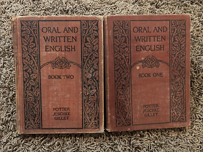 #ad ORAL and WRITTEN ENGLISH Book One amp; Two Potter Jeschke Gillet 1917 2 pcs $3.25