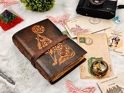#ad wolf leather sketchbook vintage journal gifts for men and women $14.30