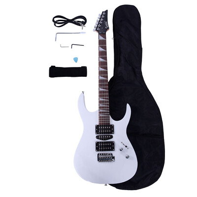 #ad Glarry 170 Model With 20W Electric Guitar Pickup Hsh Pickup Guitar Harness White $147.37