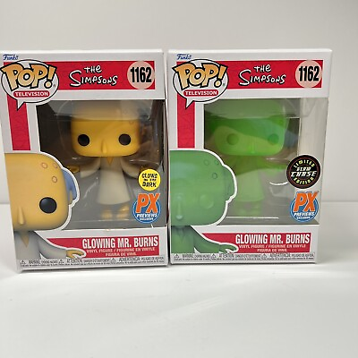 #ad Funko Pop Glowing Mr. Burns The Simpsons CHASE Mr Previews PX IN STOCK Pop 1162 $74.99