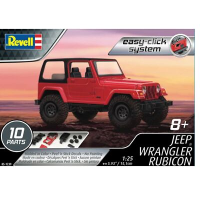 #ad RMX851239 Revell 1:25 Jeep Wrangler Rubicon SnapTiite $35.38