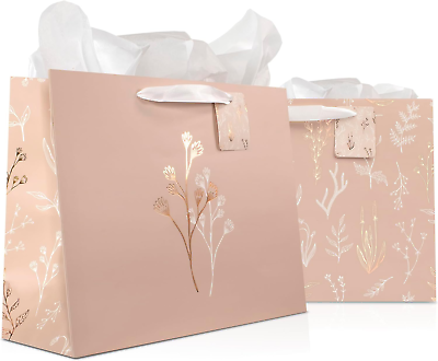 #ad #ad Beautiful Gift Bags Set of 2 Large 13quot; Bags with Handles Incl. Matching Tissue $14.88