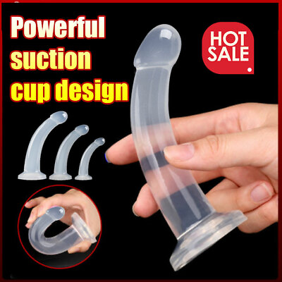 #ad Beginner Dildo Jelly Anal Plug Dildo Suction Cup Butt Plug G spot Sex Toys Adult $8.99