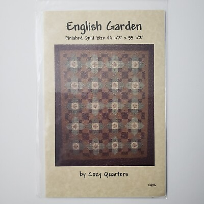 #ad Cozy Quarters English Garden Pieced Quilt Pattern 46quot;x55quot; Wall Hanging CQ116 $6.85