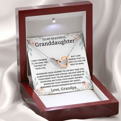 To My Granddaughter Necklace Birthday Gift For Granddaughter Birthday Gifts $45.90