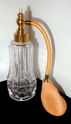 #ad Vin Art Deco Style 4 Part Pressed Glass Mold Perfume Bulb Pump Atomizer Bottle $7.95