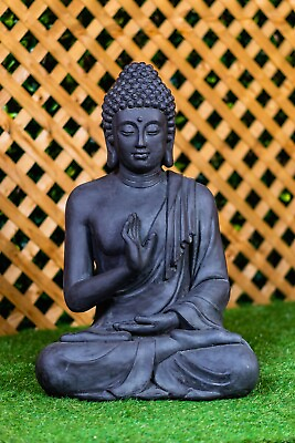 Large Sitting Buddha Statue 29quot; H Resin Art Sculpture Home Garden Decor $218.24