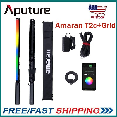 #ad Aputure Amaran T2c with Grid RGB LED Video Tube Light Wand Stick 2500K 7500K $199.00