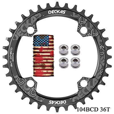 #ad DECKAS 104BCD Narrow Wide 1X Chainring 32 52T Round Oval CNC Black for 7 12S MTB $9.99