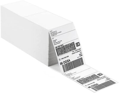 #ad 6000 4x6 Fanfold Direct Thermal Shipping Labels Perforated Label $34.00