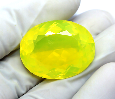 #ad 70 Ct Natural Yellow Oval Shape Opal Welo Australian Certified Loose Gemstone $21.42